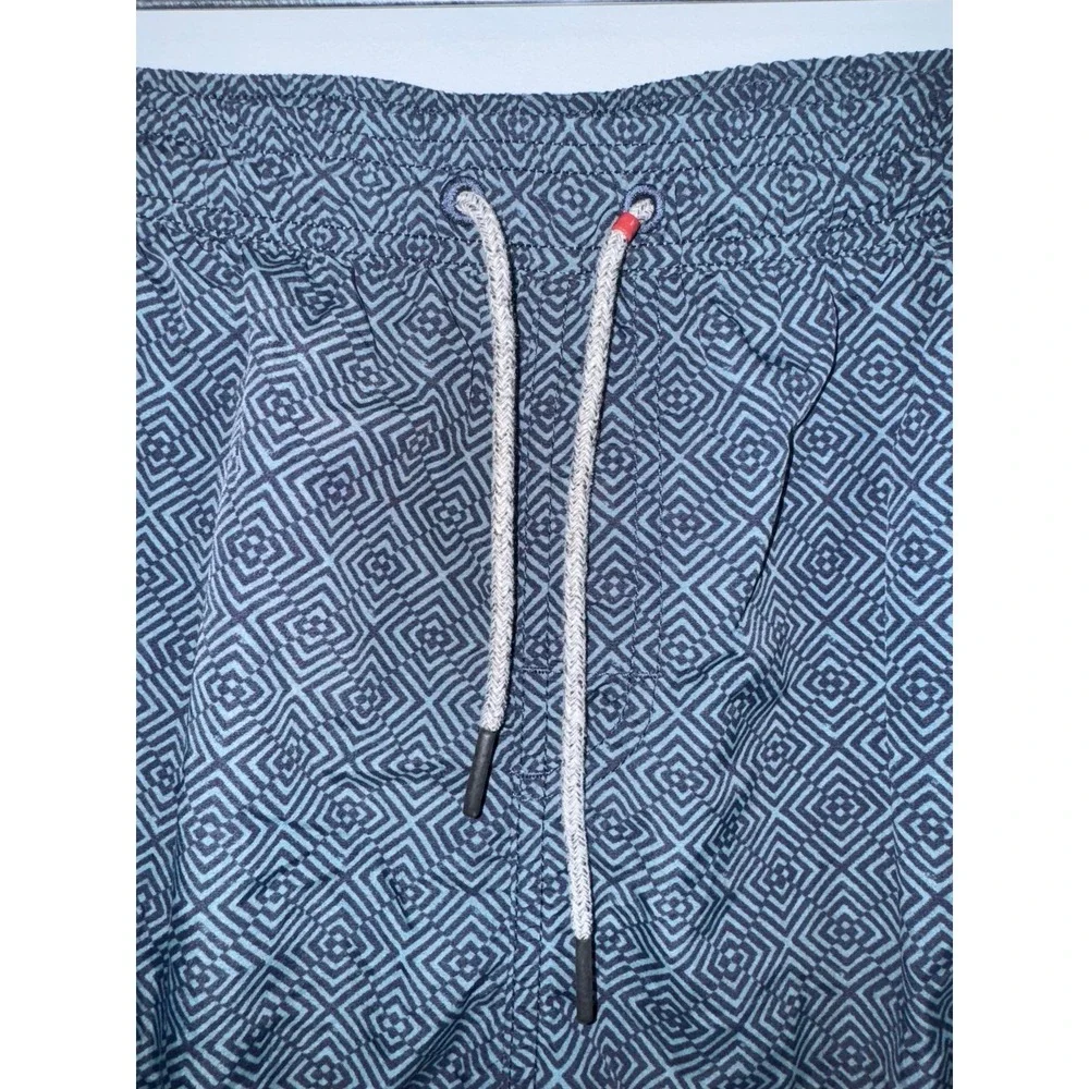 Katin Spiral Volley Swim Trunk‎ - blue with dark blue geometric design men's XX